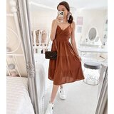 Gemre Brown flared dress Yvon | shoptok.hr