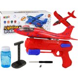  Pištolj s avionom i mjehurićima od sapunice Bubble Launcher - crveni Cijene