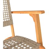  3-dijelni bistro set od poliratana i masivnog drva bagrema bež | shoptok.hr