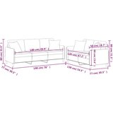  2-dijelni set sofa s jastucima tamnosivi od tkanine | shoptok.hr