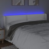  LED uzglavlje bijelo 203x16x78/88 cm od umjetne kože | shoptok.hr