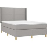  Box spring s madracem LED svjetlosivi 140x190 cm tkanina | shoptok.hr