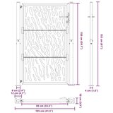 vidaXL Vrtna vrata 105x155 cm preperevanje oblikovanje jeklene sledi | Shoptok.si