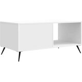  Klubska miza Bela visok sijaj 90 x 50 x 40 cm Inženirski les, (5000295386) | Shoptok.si