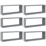  Kockaste zidne police 6 kom hrast sonoma 60 x 15 x 23 cm drvene | shoptok.hr