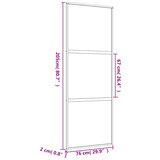  Klizna vrata zlatna 76x205 cm matirano staklo ESG i aluminij | shoptok.hr