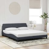  Okvir za krevet Dover tamno sivi 180x200 cm baršun u