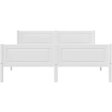  Posteljni okvir trdna borovina bel 160x200 cm | Shoptok.si
