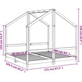 Okvir za dječji krevet crni 2 x (80 x 160) cm masivna borovina | shoptok.hr