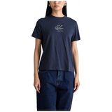 Calvin Klein Jeans Majice s kratkimi rokavi Ss Classic Foil Monologo Modra Cene