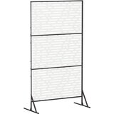  Zaslon za privatnost 100 x 50 x 180 cm Čelik Bijela | shoptok.hr