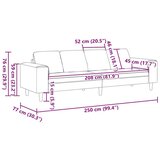  Dnevna soba kavč Vinorodna rdeča 250 x 77 x 76 cm Poliester, (5000138189) | Shoptok.si