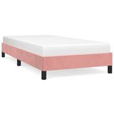 vidaXL Posteljni okvir roza 90x190 cm žamet | Shoptok.si