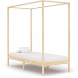 Maison Chic Posteljni okvir - Enojna postelja - Postelja za odrasle z baldahinom iz trdne borovine 100x200 cm, (21694942) | Shoptok.si