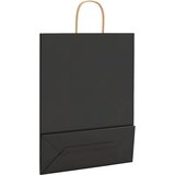  Papirnate vrećice 250 kom s ručkama crne 32x12x42 cm | Eponuda.com