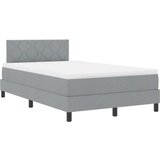  Postelja z vzmetnico z vzmetnico Svetlo siva 120 x 200 cm blago, (5000126207) | Shoptok.si