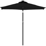  Vrtni suncobran s čeličnom šipkom crni 225 x 225 x 212 cm | Eponuda.ba