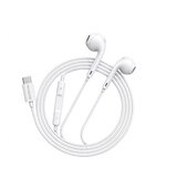 Oem Mayaxess, Žične USB-C slušalke za iPhone 16 Pro Max z vgrajenim mikrofonom, Bela, (5000299420) | Shoptok.si