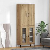 vidaXL Highboard Umjetnički hrast 69,5 x 34 x 180 cm Konstruirano drvo | shoptok.hr