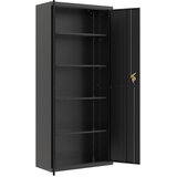 Ormarić za spise crni 90 x 40 x 240 cm čelični | shoptok.hr