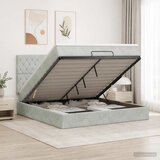 Podesivi krevet s madracem Svjetlosiva 140 x 190 cm Baršun | shoptok.hr