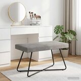  Klupa Svjetlosiva 80 x 40 x 45 cm Baršun | Eponuda.com