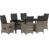  Vrtni set za objed 7 kom. Siva poliratan | shoptok.hr