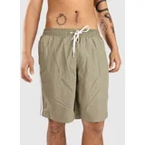Patched Stripe Boardshorts paleolive