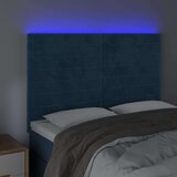  Posteljno vzglavje temno modro 144x5x118/128 cm žamet, (20953299) | Shoptok.si