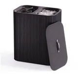 Crna bambusova košara za rublje 2x45 l Tota Luxe –