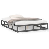 vidaXL Posteljni okvir siv 150x200 cm 5FT trden les, (20647212) Cene