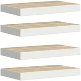  Plutajuće zidne police 4 kom hrast i bijele 50x23x3,8 cm MDF | shoptok.hr