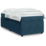 Box spring krevet s madracem tamnoplavi 100x200 cm baršunasti | shoptok.hr