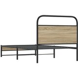 vidaXL Okvir kreveta bez madraca dimljena boja hrasta 100x190cm drveni | shoptok.hr