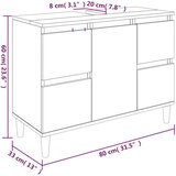 vidaXL ormarić za umivaonik boja hrasta sonome 80x33x60 cm drveni | shoptok.hr