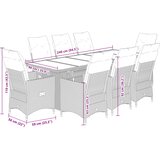  9-dijelni vrtni bistro set od poliratana s jastucima bež | shoptok.hr