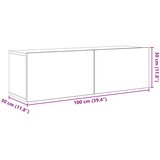  Set TV komoda 5 pcs 100 x 30 x 30 cm Crni hrast | Eponuda.ba