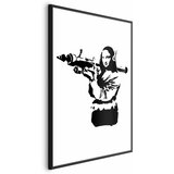  Plakat - Banksy Mona Lisa with Rocket Launcher 21x30 Crni okvir | shoptok.hr