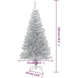  Umjetno božićno drvce sa stalkom srebrno 150 cm PET | shoptok.hr
