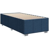 vidaXL Box spring postelja z vzmetnico modra 90x200 cm blago | Shoptok.si