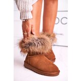 Boto Women's Leather Snow Boots With Eko Fur Camel Alexa | shoptok.hr