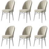 Hanah home Set od 6 trpezarijskih stolica Rhythm krem-bijele boje | Eponuda.ba