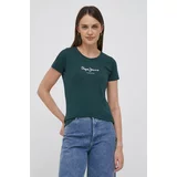 PepeJeans Kratka majica ženski, zelena barva