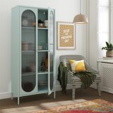 Støraa Svijetlo plava metalna vitrina 80x186x40 cm Luna – | shoptok.hr