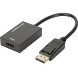 Digitus AK-340415-002-S DisplayPort/HDMI adapter [1x moški konektor DisplayPort - 1x ženski konektor HDMI] črna 4K UHD, dvojno oklopljen, zaklenjen 20, (20430078) | Shoptok.si