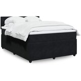  Krevet s oprugama i madracem crni 140 x 190 cm baršunasti | shoptok.hr