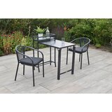 Gardenson SET ZA BALKON DELOS kovina barve grafita, siva | Shoptok.si