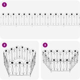  Vrtna Ograda 5 pcs Crna Čelik | Eponuda.com