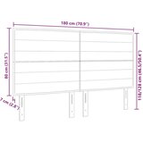 vidaXL Uzglavlje s uzglavljem Crna 180 cm Lažna koža - Crna 180 cm Visoki uzglavlje | shoptok.hr