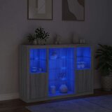  Komode s LED svjetlima 3 kom boja sivog hrasta | shoptok.hr